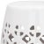 Modern Lattice Garden Stool in White For Sale - Image 3 of 5