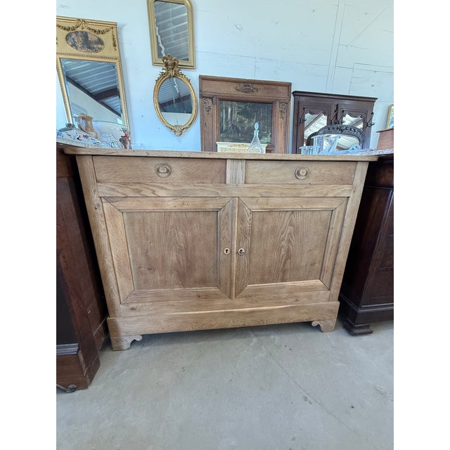 19th Century French Louis Philippe Solid Walnut Bleached sideboard made of solid walnut the wood was professionally sanded...
