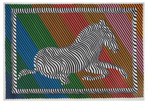 Victor Vasarely, Kinetic Composition, Zebra, Original Screenprint