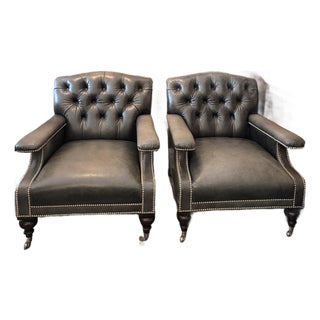 Ralph Lauren Set of 2 Club Chairs For Sale
