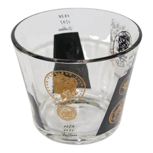 1960s Vintage Midcentury Barware Ice Bucket Gold Presidential Coins