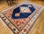 Textile Vintage Turkish Azeri Rug, Hand-Knotted Handspun Wool, Geometric Serapi Pattern, Vegetable Dyes, Navy & Red, 8x11 For Sale - Image 7 of 15