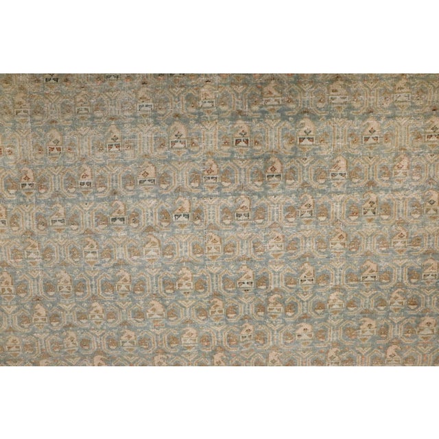 Persian Tabriz Mint Green Rug For Sale - Image 9 of 9