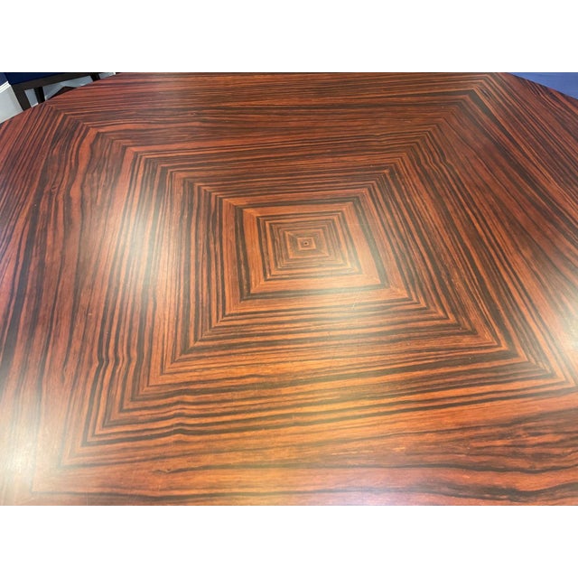 Art Deco Vintage Art Deco Macassar Ebony Round Dining Table For Sale - Image 3 of 16