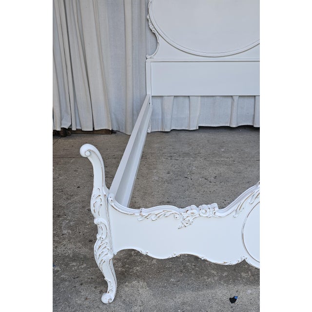Vintage Twin Size Bed Frame, White Romantic Style Circa 1930's For Sale - Image 10 of 18