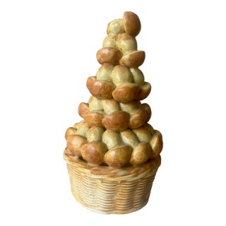 Vintage Italian Ceramic Croquembouche For Sale