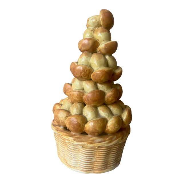 Vintage Italian Ceramic Croquembouche For Sale
