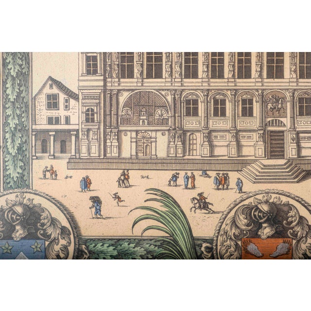 Mid 20th Century Jean Frosne Hôtel De Ville De Paris Engraving, Louvre Chalcographie, Framed For Sale - Image 5 of 12