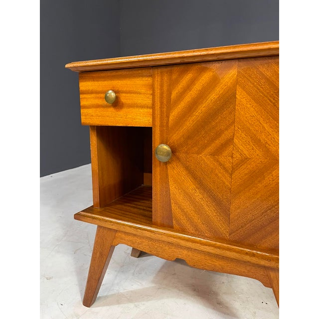 Mid-Century Modern Wooden Nightstands, 1940s, Set of 2 For Sale - Image 12 of 15