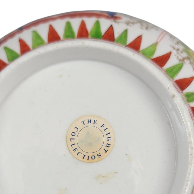 Antique Worcester Porcelain Bowl with Dragon in Compartments Decor, 1815 For Sale - Image 12 of 14