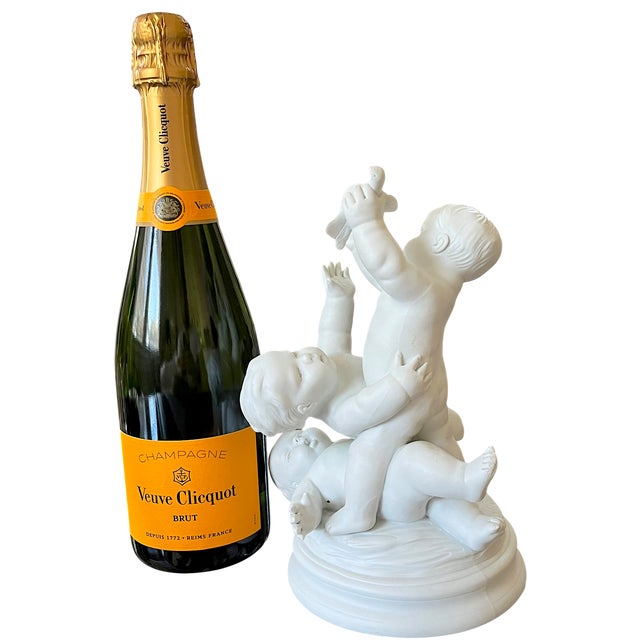 Antique Edmé Samson Paris White Bisque Porcelain Sculpture of Three Children With a Bird For Sale In Jacksonville, FL - Image 6 of 16