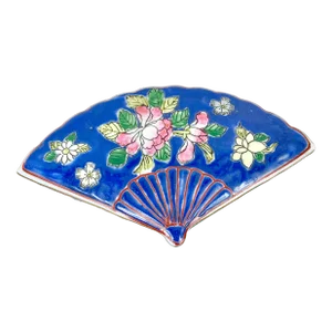 Vintage Chinoiserie Fan Shaped Box
