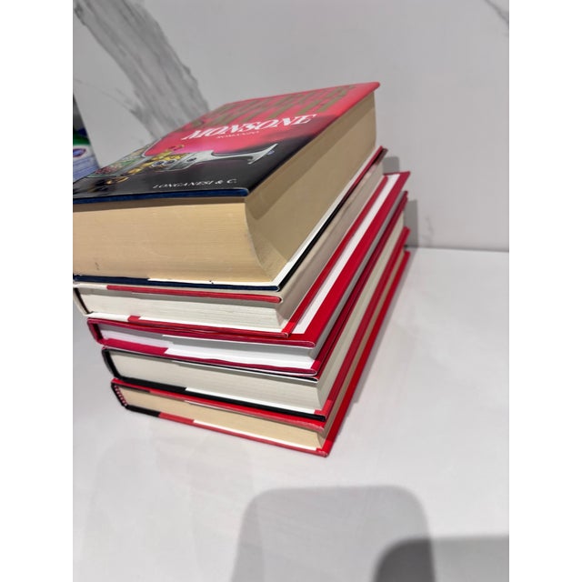 1990s Red Decorated of Four Hard Cover Books. For Sale - Image 4 of 6