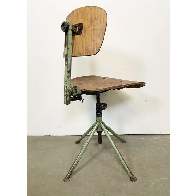 Industrial Workshop Chair, Czechia, 1950s For Sale - Image 10 of 17