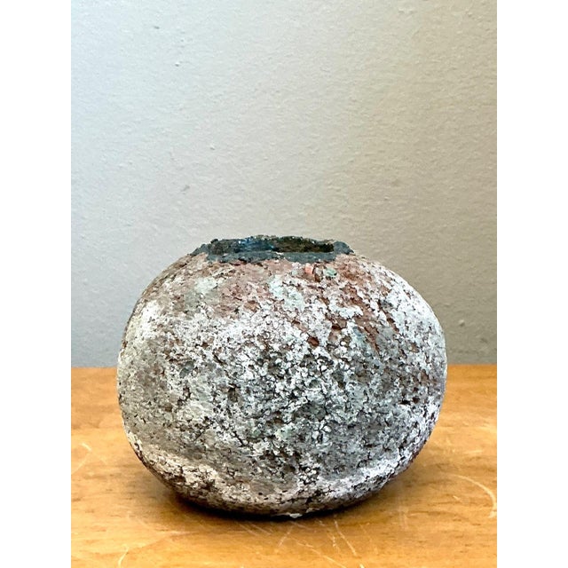 Vintage Handcrafted Earthenware Vessel For Sale - Image 12 of 16