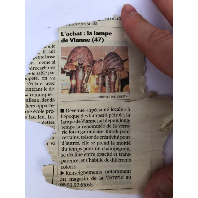 1920s Vianne Glass Co. Hand Blown Vase For Sale - Image 9 of 10