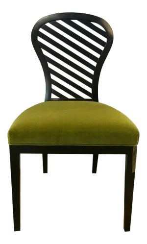 Modern Mark Sikes for Henredon Green Velvet Side Chair