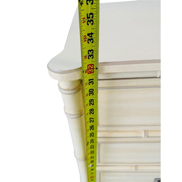 Vintage Henry Link Bali Hai Faux Bamboo 6-Drawer Double Dresser For Sale - Image 11 of 12