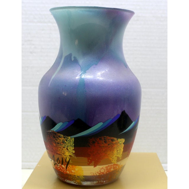 Signed Sam 2 Bulls – Oglala Lakota Sioux Hand-Painted Art Vase For Sale - Image 17 of 17