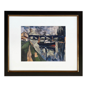 Vlaminck Lithograph 14 the Seine at Poissy 1958 Framed