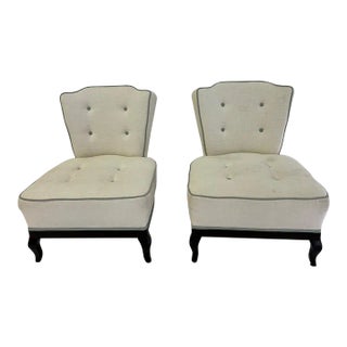 Custom Regency Slipper Chairs- Set of 2 For Sale