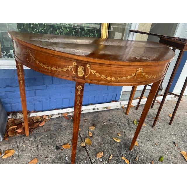 Late 19th Century Antique Half Round Demi Lume Hall For Sale - Image 5 of 5