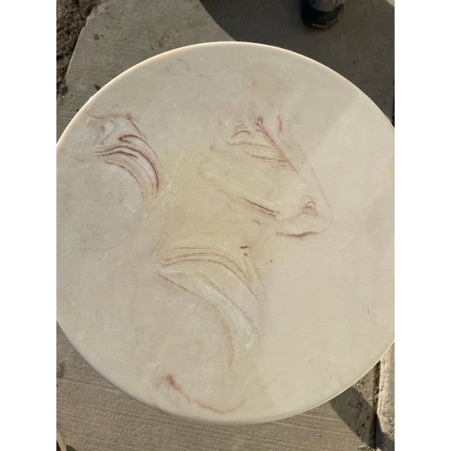 Vintage Hollywood Regency Travertine Side Table For Sale - Image 11 of 11