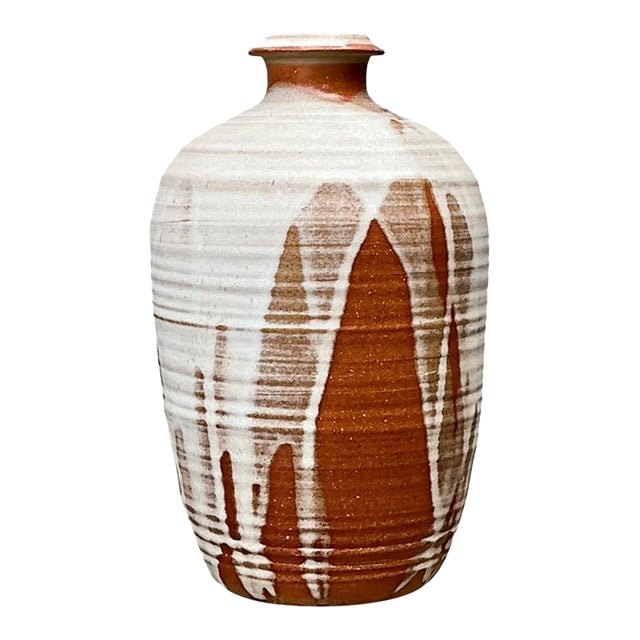 Vintage Abstract Ceramic Vessel For Sale