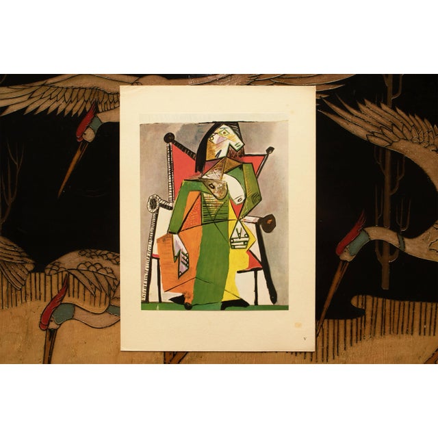 1943 After Picasso "Woman Seated in an Armchair", First Edition Period Offset Lithograph For Sale In Dallas - Image 6 of 10