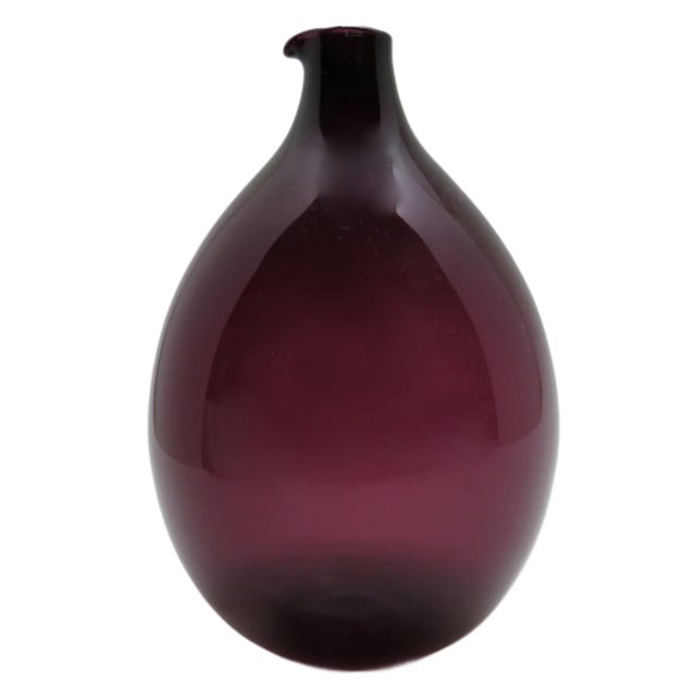 Mid-Century Modern Timo Sarpaneva Purple Glass Vase For Sale - Image 3 of 6