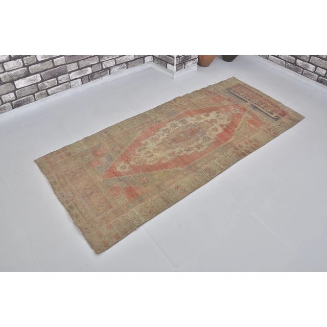 Handmade wool carpet in Turkish Anatolia , Vintage Oushak Rug,Turkish Vintage Anatolian Rug, Handmade wool Rug . One Of...