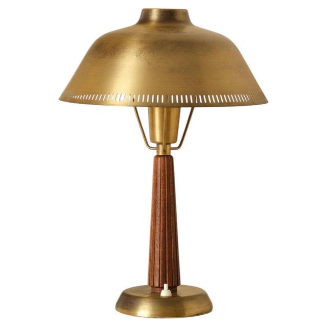 Goldenrod Table Lamp by Hans Bergström for Asea, Sweden, 1950s For Sale - Image 8 of 8
