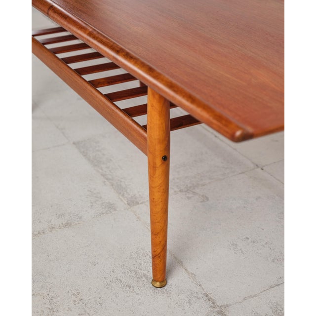 Mid-Century Danish Teak Wood Coffee Table from Grete Jalk, 1950s For Sale - Image 12 of 18