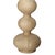 Fresh light toned wood table lamp with elegant wavy design. Fine cream jute round shade. Each lamp may vary in natural...