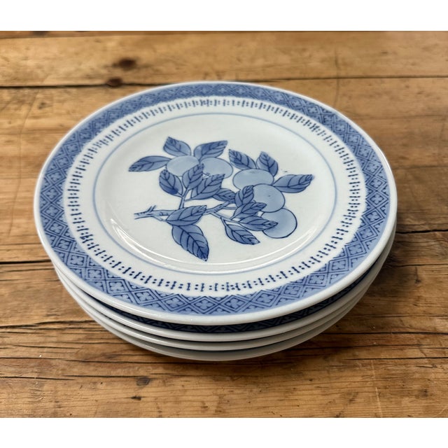Ceramic Set of 4 Antique Chinese Porcelain Plates (Wing Hua Ming) For Sale - Image 7 of 7