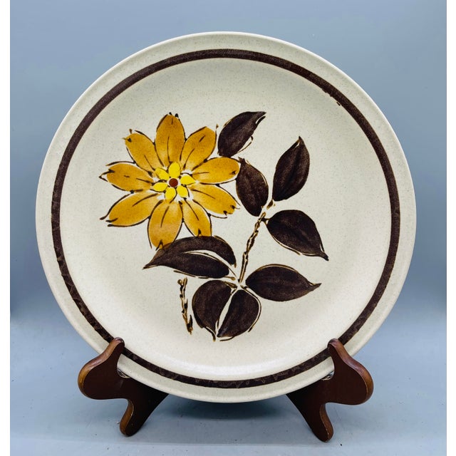 1970s Mismatched Extra Large Dinner Plates or Chop Plates Set of 5