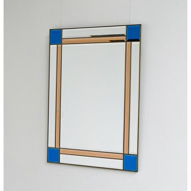 Vintage Italian Brass Beveled Mirror, 1980s For Sale - Image 13 of 13