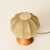 Beige Mid-Century Cocoon Table Lamp with Wood Base by Achille Castiglioni for Flos, Italy, 1960s For Sale - Image 8 of 15