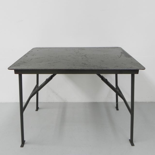Industrial Folding Table in Steel, 1950s For Sale - Image 16 of 18