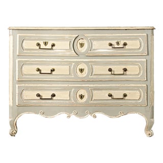 French Louis XV Period 18th Century Hand Carved & Painted Commode For Sale