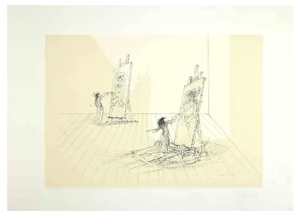 Fabrizio Clerici, Painters, Lithograph, 1970s