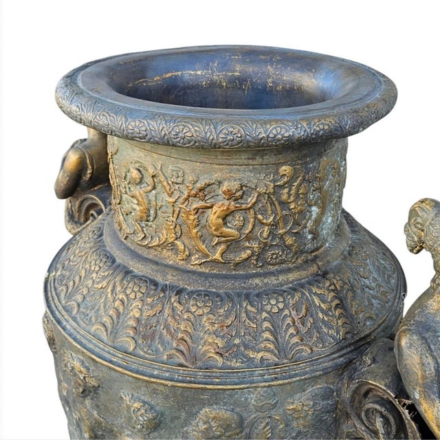 1970s 1970s Monumental French Neoclassical Figural Vases- A Pair For Sale - Image 5 of 18