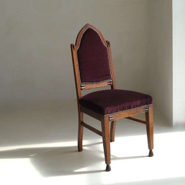 Dutch Art Deco Amsterdam School Dining Chairs, 1920s, Set of 4 For Sale - Image 13 of 18