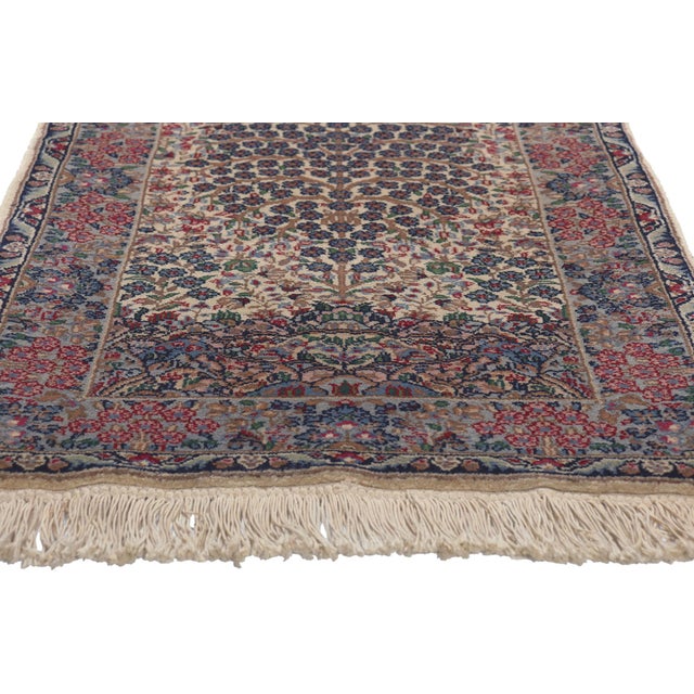 Vintage Chinese Kerman Tree of Life Rug, 02'00 X 03'06 For Sale - Image 4 of 9