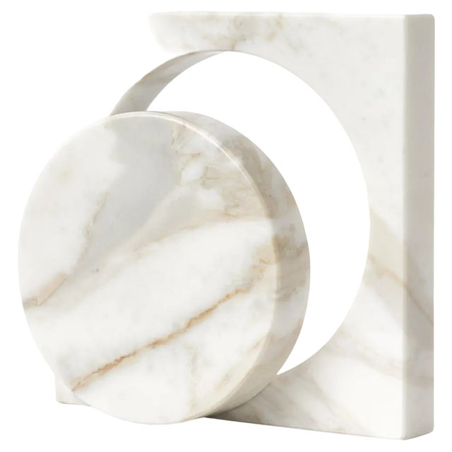 Marble One Cut Moon Table Lamp by Moreno Ratti For Sale