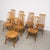 Set of 4 vintage scandinavian chairs from the 1960s-1970s, crafted in solid wood with a honey-toned varnished finish. the...