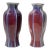 Mid 20th Century Violet Flambe Glazed Ceramic Vases- a Pair For Sale