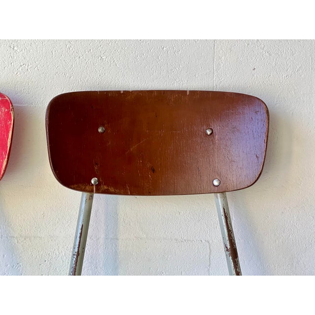 Vintage School Chairs, Set of 4 For Sale - Image 14 of 18