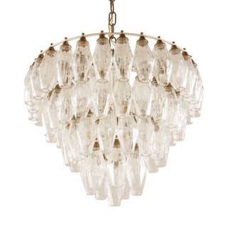 Poliedri Chandelier by Carlo Scarpa for Venini, Italy, 1960s For Sale