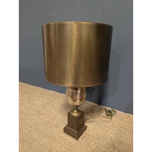 Charles Table Lamp in Brass and Onyx For Sale - Image 4 of 7